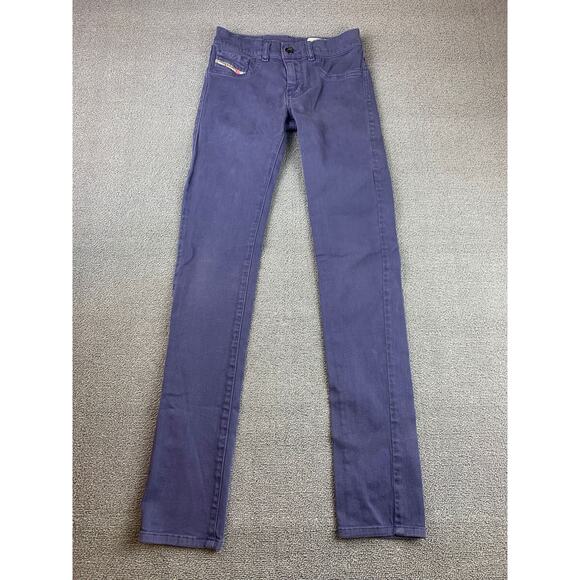 Diesel Livier Jegging Womens W25 Purple Super Slim Low Waist Stretch 0661V - Picture 1 of 14